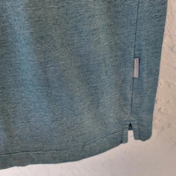 Perry Ellis Polo Shirt Teal Green Short Sleeve Collared Men Size XL Classic Fit - Picture 6 of 10